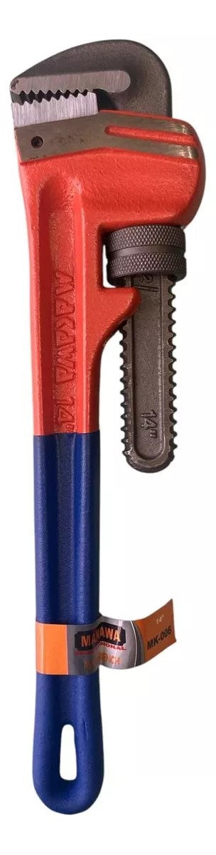 Llave Inglesa Stillson Profesional 14 Pulg Makawa MK-006 Rojo, Azul