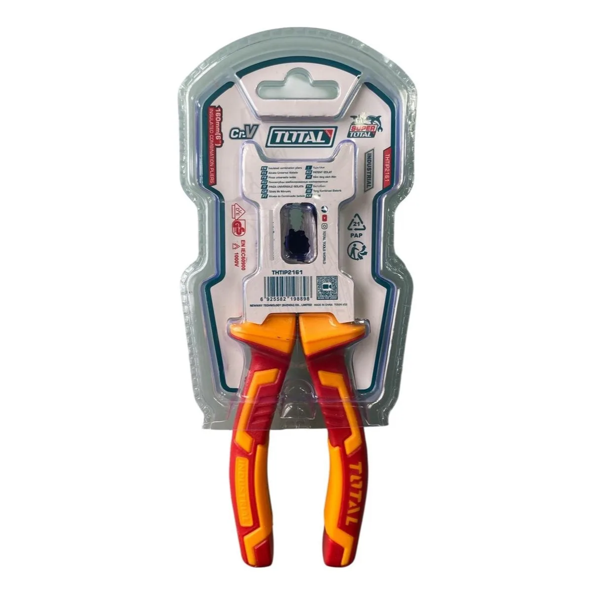 Alicate Universal Aislado Electricista 6 Pul Total THTIP2161