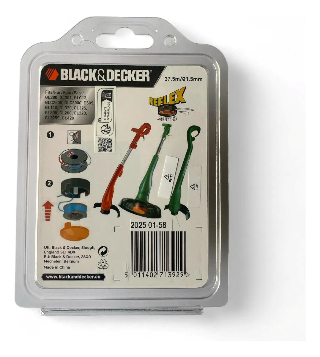 Carrete Hilo Repuesto Orilladora Black And Decker 30 Metros Transparente A6046-XJ