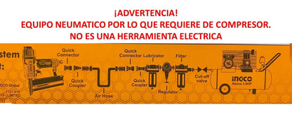 Corchetera Y Clavadora Neumática 2 En 1 Ingco Ga18 (ACN50401)