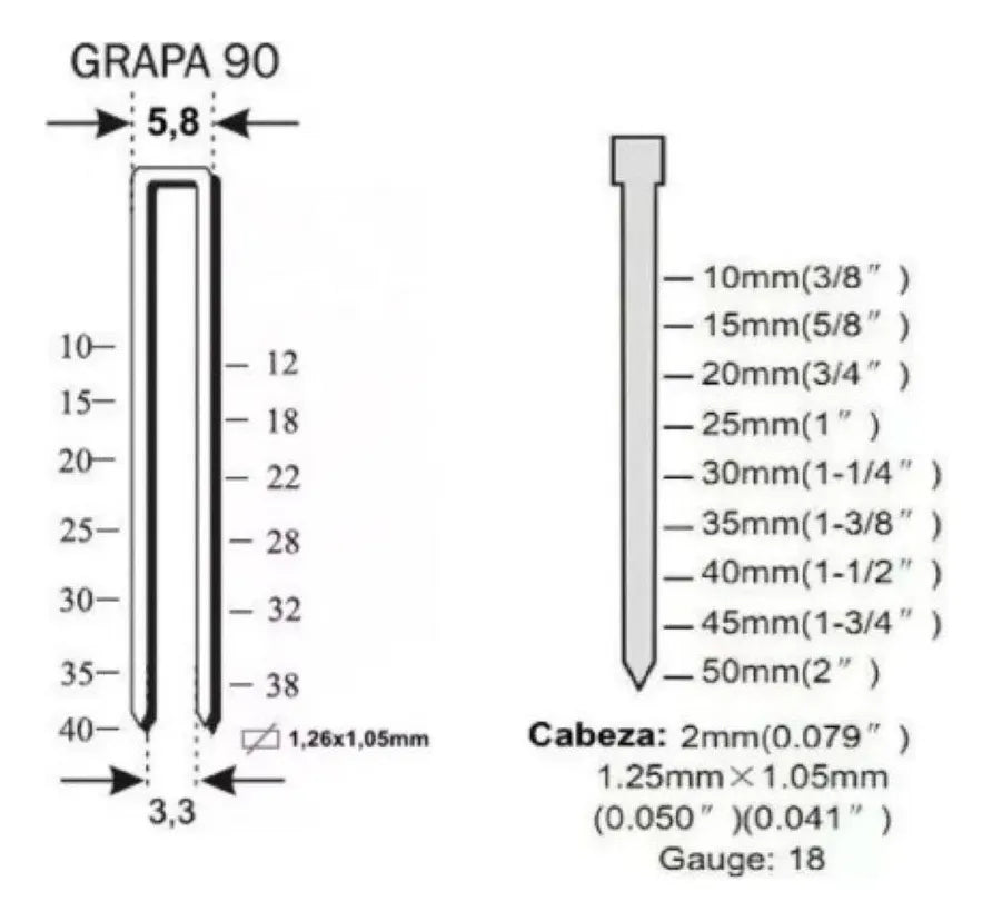 Corchetera Y Clavadora Neumática 2 En 1 Ingco Ga18 (ACN50401)