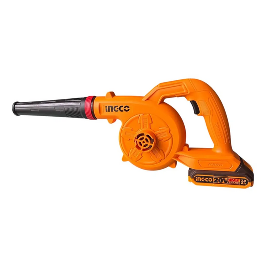 Soplador Inalambrico 20v + 2 Bat + Carg Ingco CABLI200282 Naranja Claro