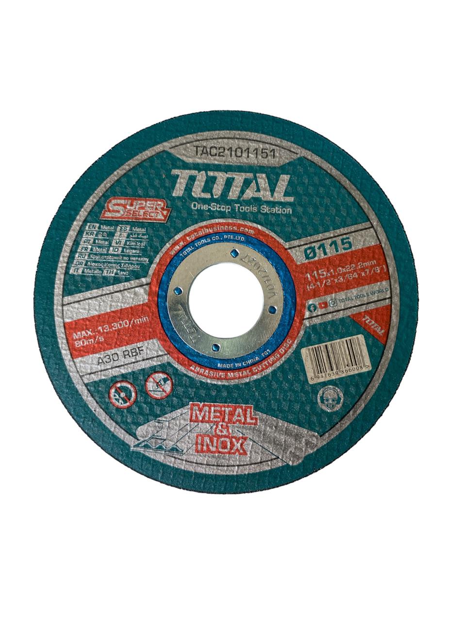 Disco Corte Total TAC2101151 Metal 115x1x22.2mm Turquesa
