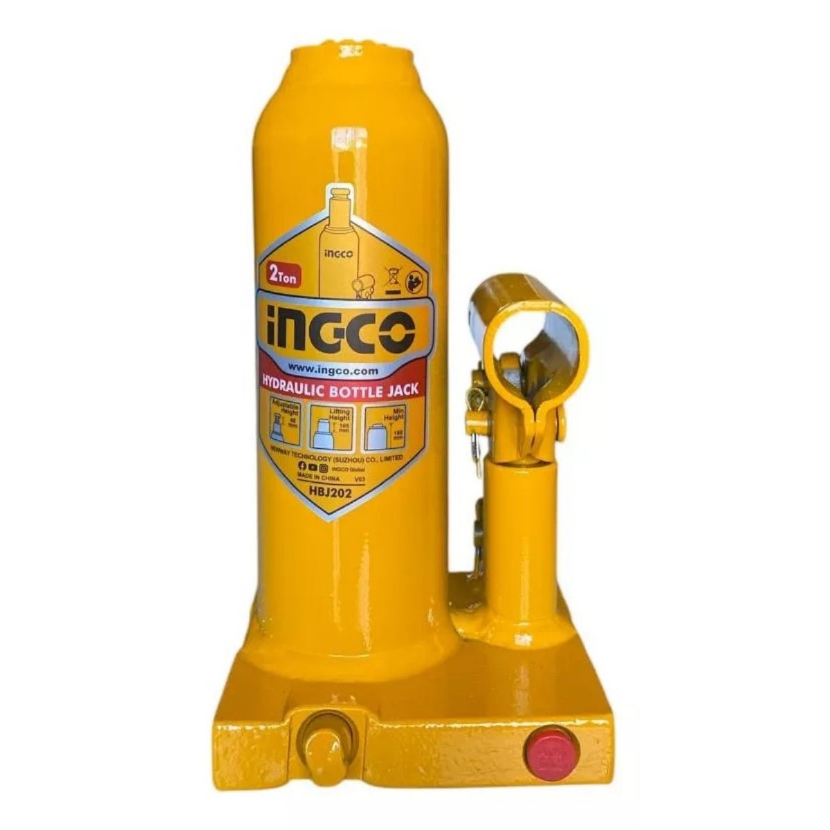 Gata Hidráulica Tipo Botella 2 Ton Ingco HBJ202