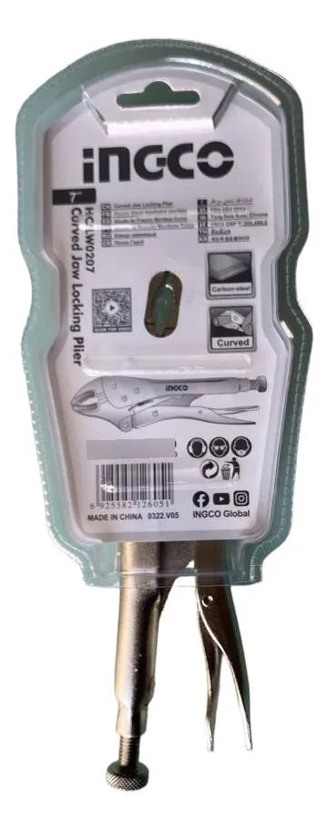 Alicate Llave Caiman Curva 7puLG Ingco HCJLW0207