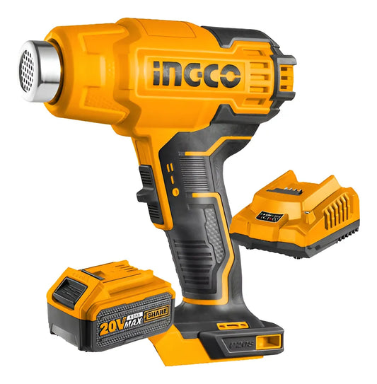 Pistola De Calor Inalambrica Ingco 550ºc HGLI20025 Amarillo