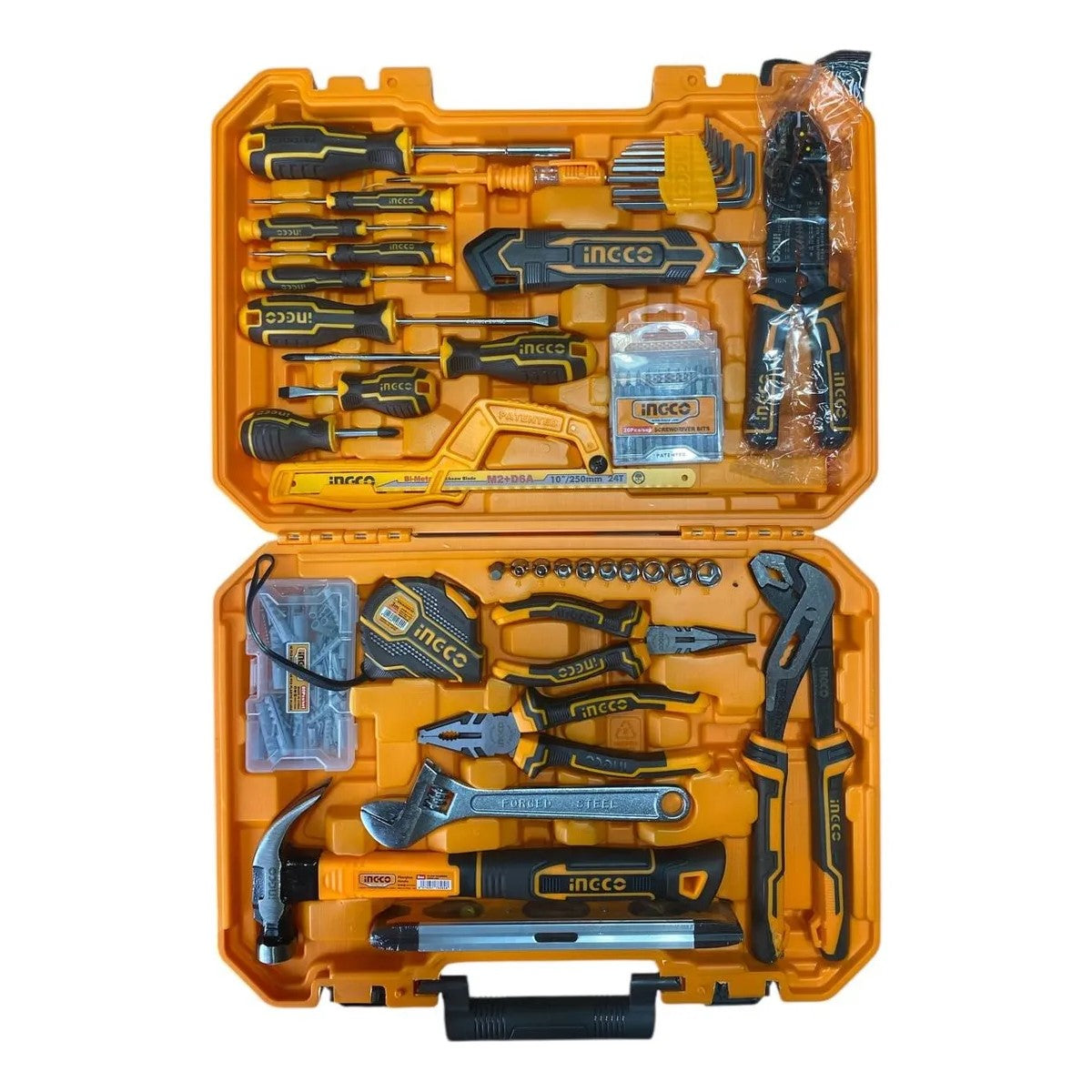 Kit Set 168 Herram Y Accesorios Manuales Ingco HKTHP21681 Naranja