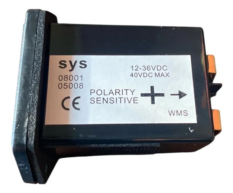 Horometro Rectangular 12-36 Vdc Para Maquinaria Y Vehículos Negro