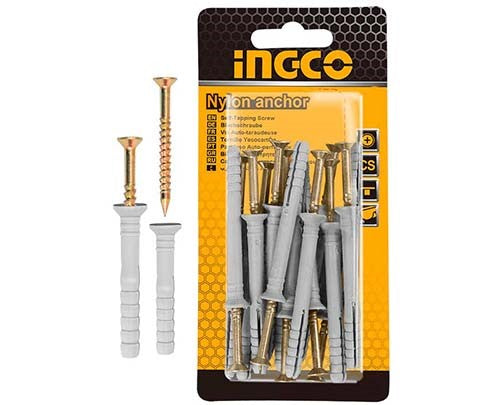Tornillos + Tarugo Ingco 20 Unids 0.6x40mm HWNAK3505012