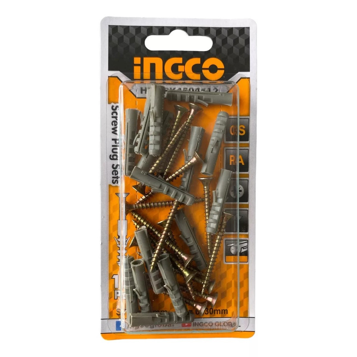 Set 15 Tornillos Con Tarugo 4x40mm 15un Ingco HWSPK4504512