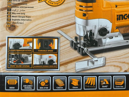 Sierra Caladora Resistente 800w Industrial Ingco JS80068