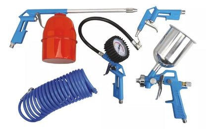 Kit Compresor 5pz Pistolas Y Manguera Hyundai KITXY5000