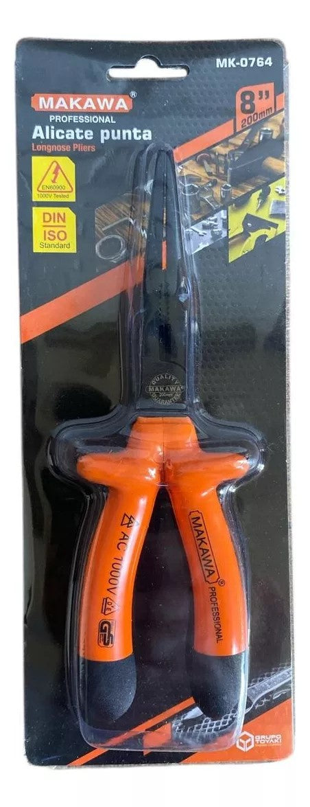 Alicate Punta Pinza 1000v Electricista 8 Pul Makawa MK-0764
