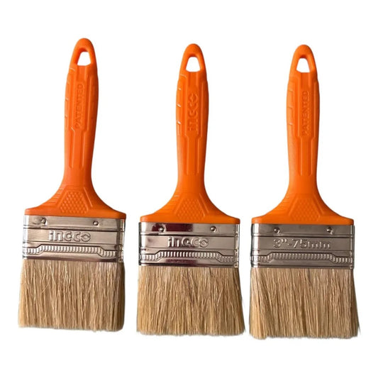 Pack De 3 Brochas Para Pintar De 3 Pulgadas Ingco CHPTB78603 Beige