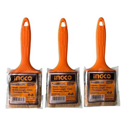 Pack De 3 Brochas Para Pintar De 3 Pulgadas Ingco CHPTB78603 Beige
