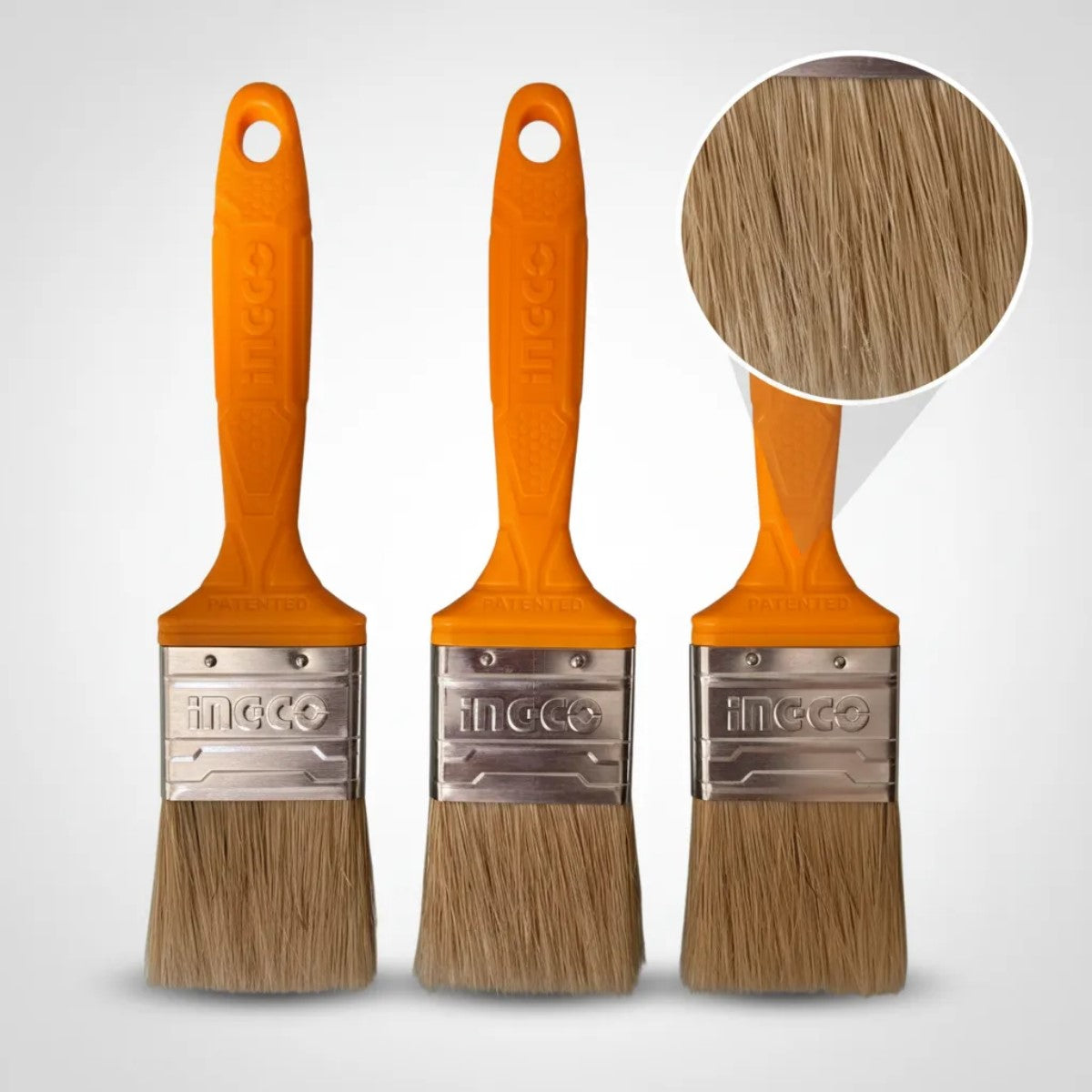 Pack De 3 Brochas Para Pintar De 2 Pulgadas Ingco CHPTB68702 Beige