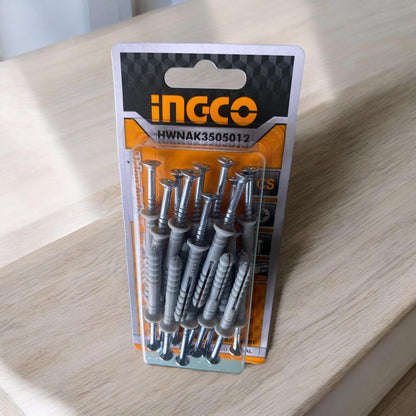 Tornillos + Tarugo Ingco 20 Unids 0.6x40mm HWNAK3505012