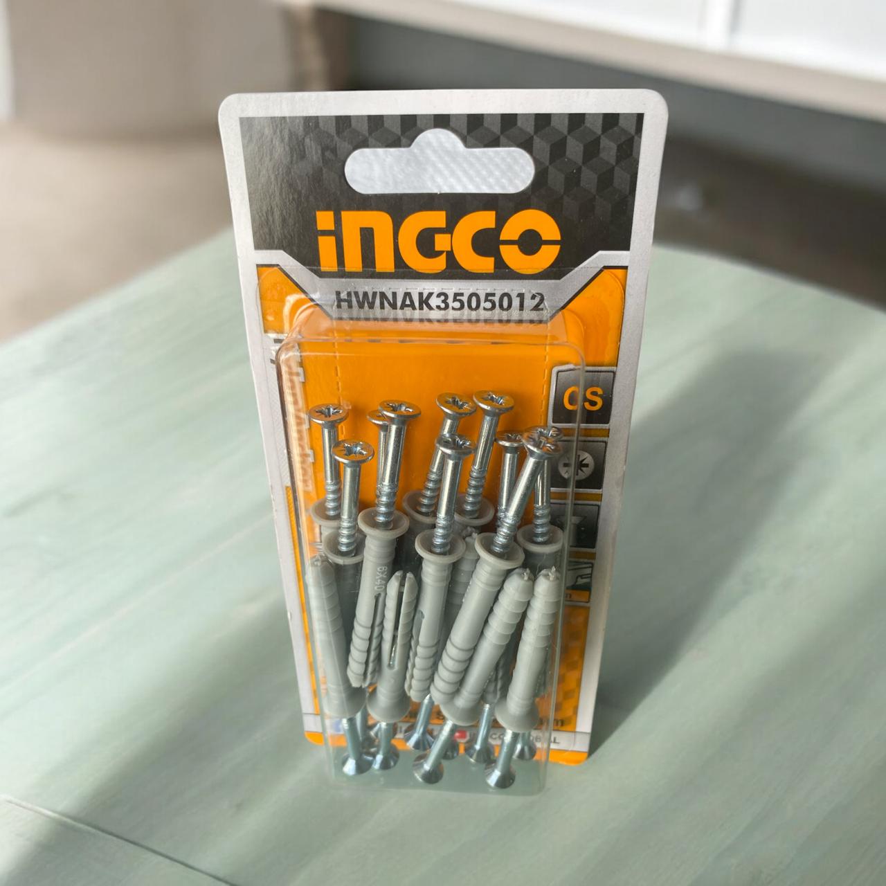 Tornillos + Tarugo Ingco 20 Unids 0.6x40mm HWNAK3505012