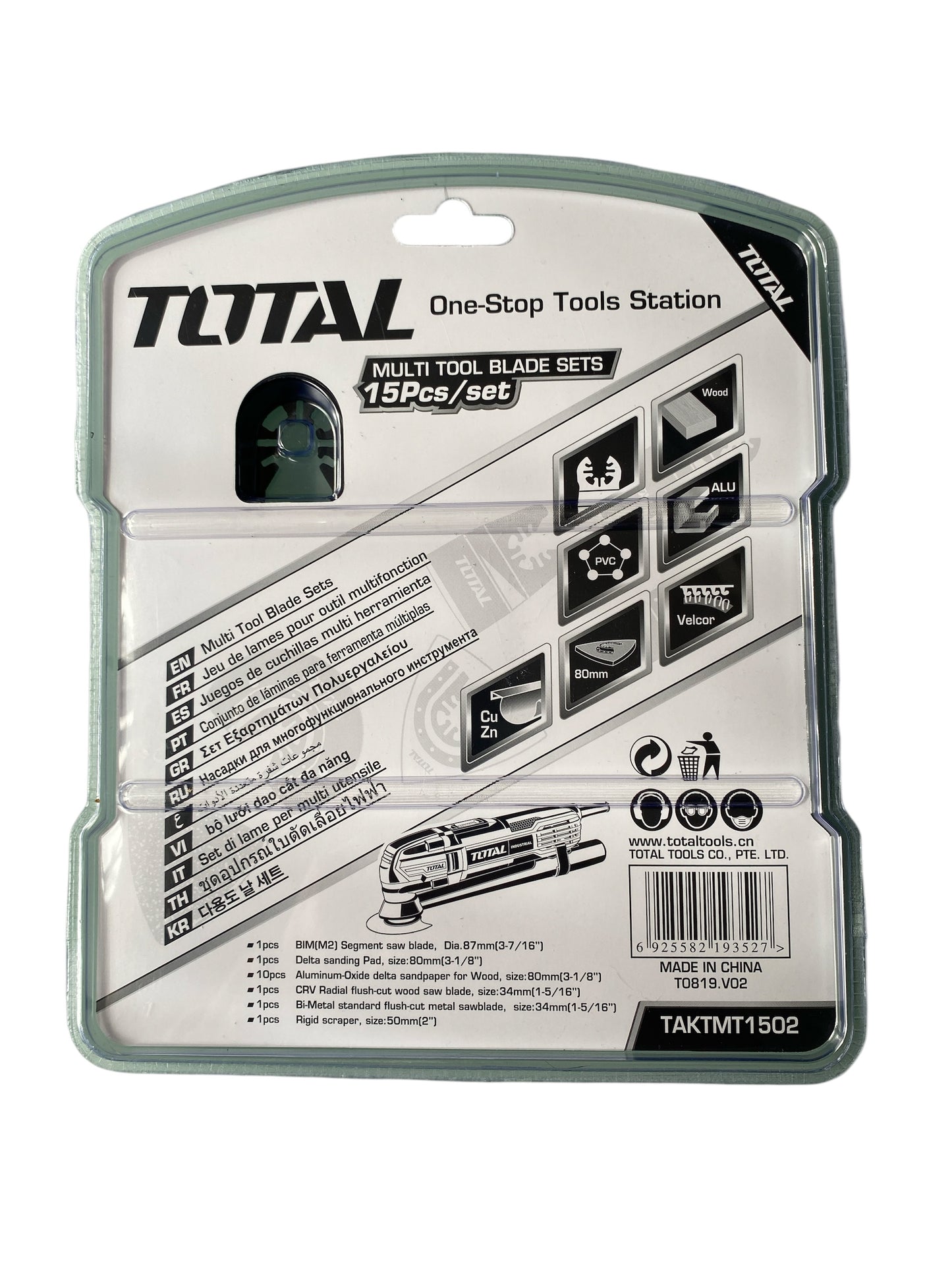 Set Kit Hojas Multifuncional 15 Piezas Total TAKTMT1502