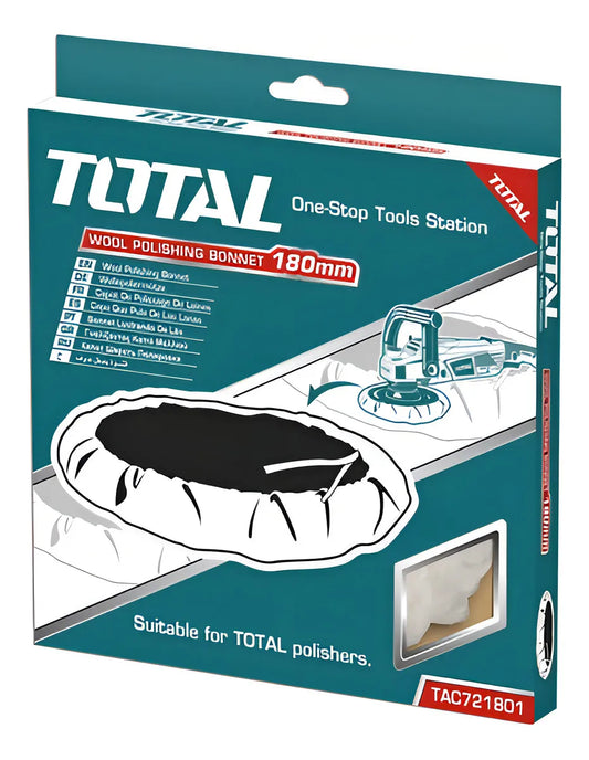 Bonete Disco Para Pulir 180mm Lana Total TAC721801