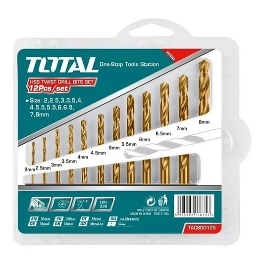 Brocas Para Metal Set 12 Piezas Total TACSD0125