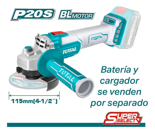 Esmeril Angular Inalám. TAGLI201158 Sin Bateria Ni Cargador Turquesa 50 Hz/60 Hz