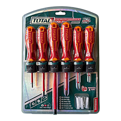 Set Destornilladores Eléctricos Aislado 6pcs Total THTIS566
