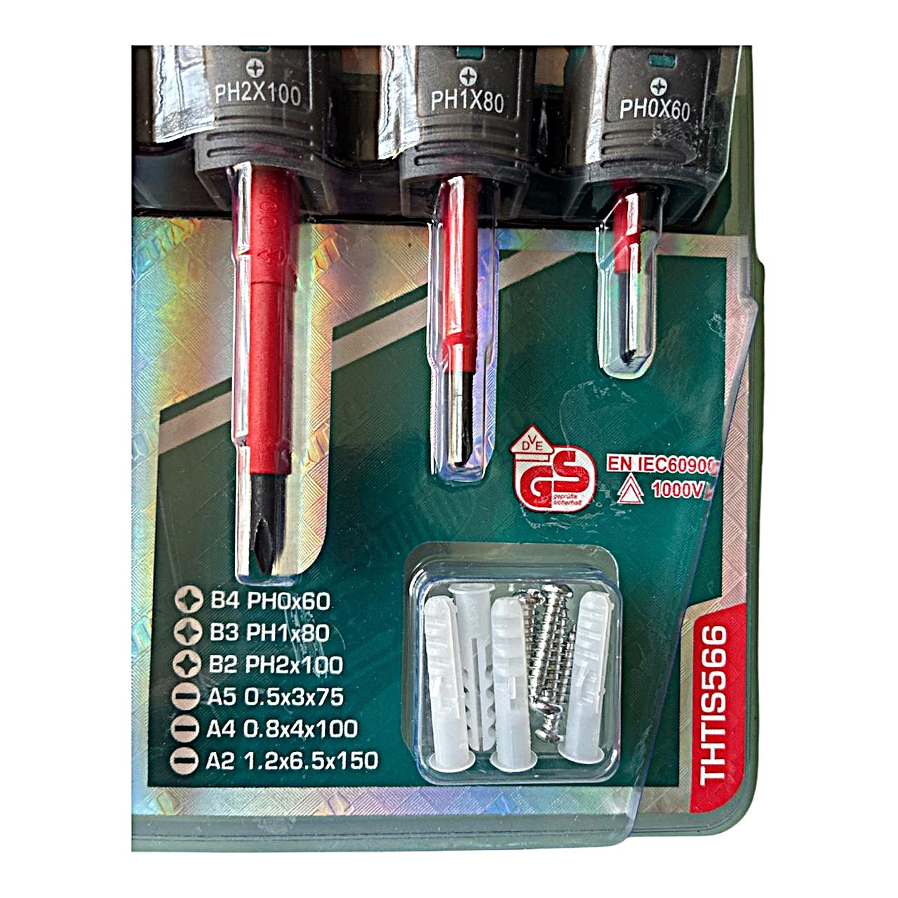 Set Destornilladores Eléctricos Aislado 6pcs Total THTIS566