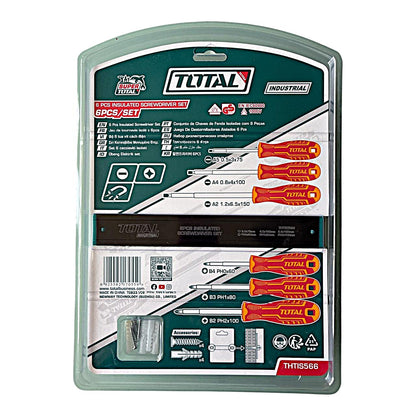 Set Destornilladores Eléctricos Aislado 6pcs Total THTIS566