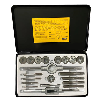 Set 20 Pcs Machos Y Terrajas Milimétricas Uyustools TRA20U - Plateado