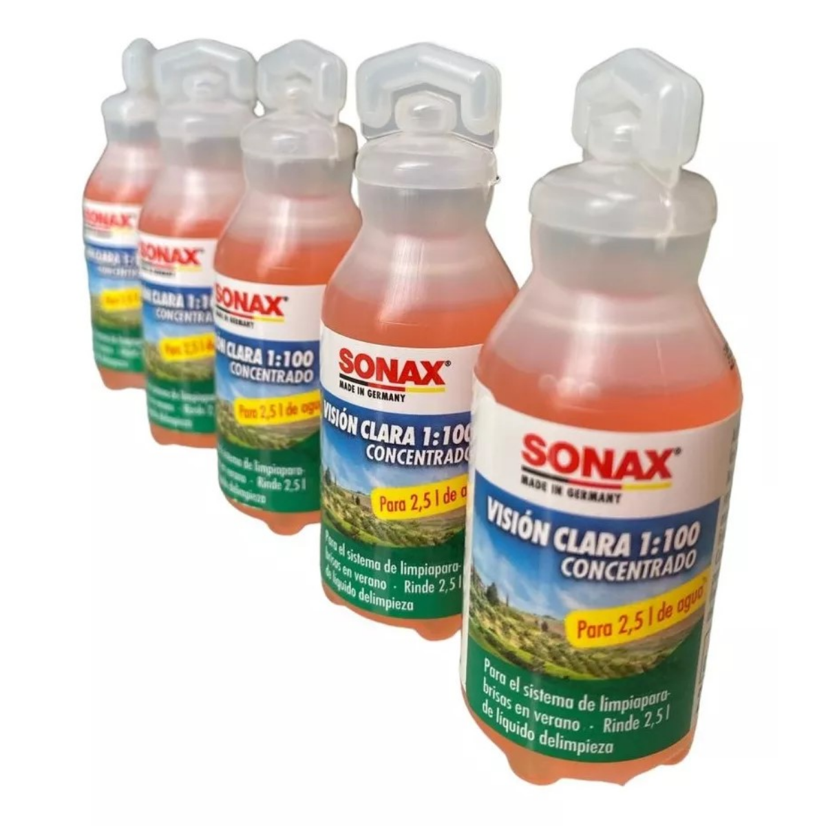 Limpiavidrios Concentrado 25ml Vision Clara Sonax Pack X 5un
