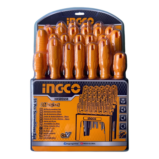 Juego Set 26 Destornilladores Ingco HKSD2658