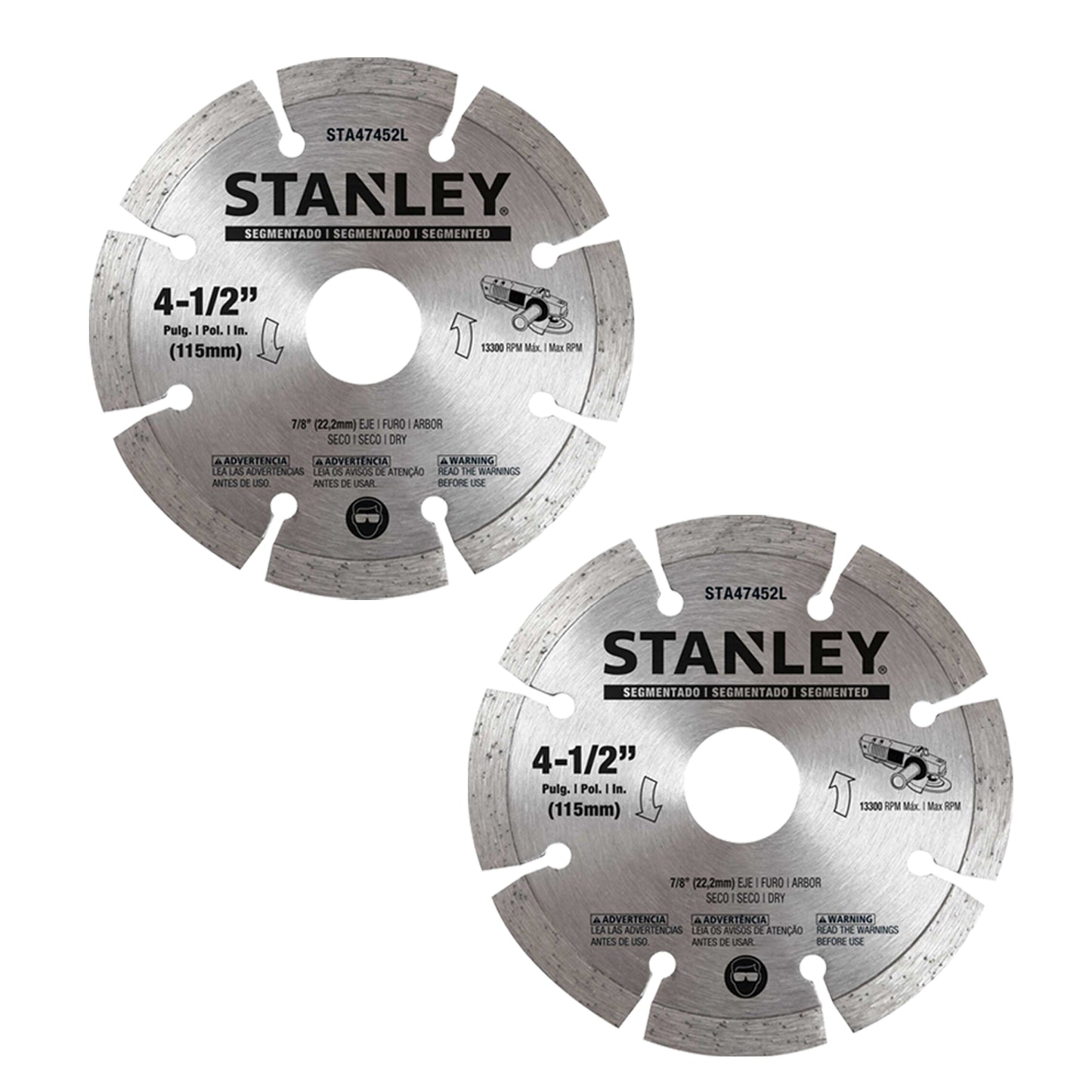 Esmeril Angular Stanley SG7115V10-B2C 4 1/2 850w +10 Discos Amarillo