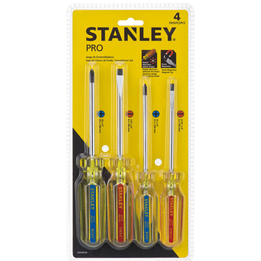 Set Kit 4 Destornilladores Pro Paleta Cruz Stanley STHT69169